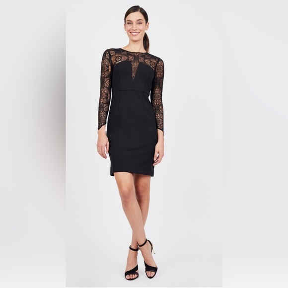 Sabie black dress with lace detail - Picture 1 of 7